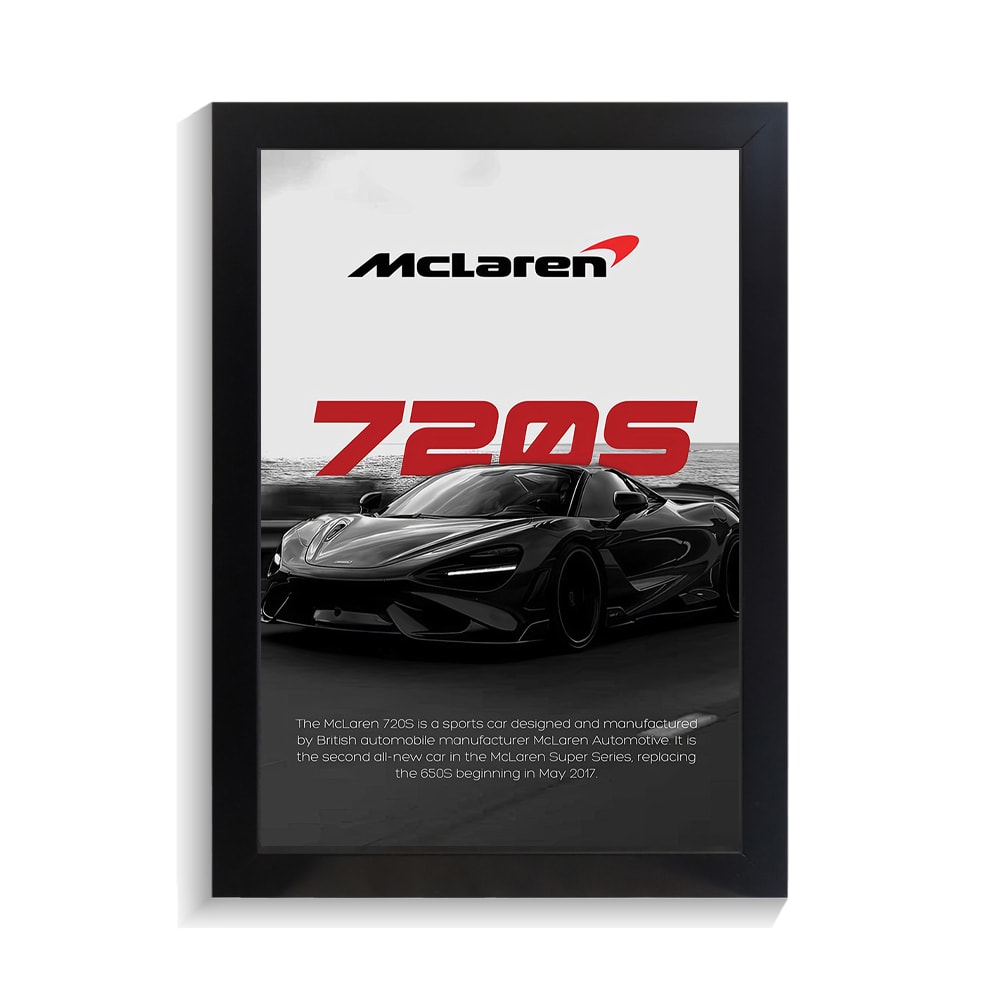 تابلو ماشین طرح مک لارن 720s کد PF-23896 تابلو ماشین طرح مک لارن 720s کد PF 23896