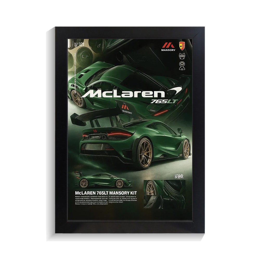 تابلو ماشین طرح مک لارن 765lt کد PF-23911 تابلو ماشین طرح مک لارن 765lt کد PF 23911