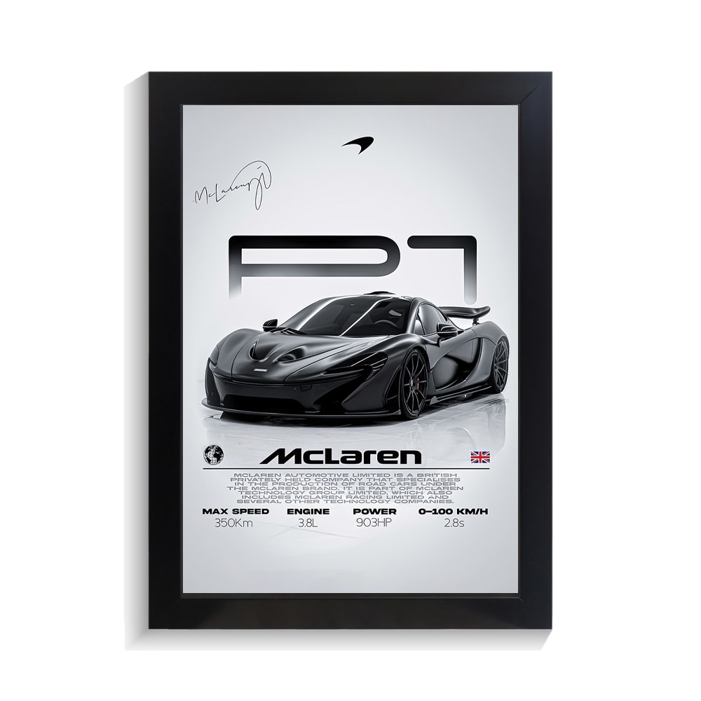 تابلو ماشین طرح مک لارن p1 کد PF-23910 تابلو ماشین طرح مک لارن p1 کد PF 23910