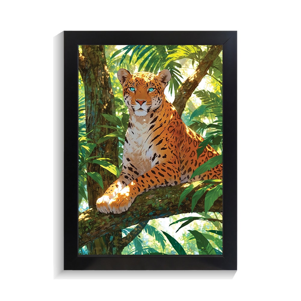 تابلو منظره طرح ببر در جنگل کد PF-22034 تابلو منظره طرح ببر در جنگل کد PF 22034