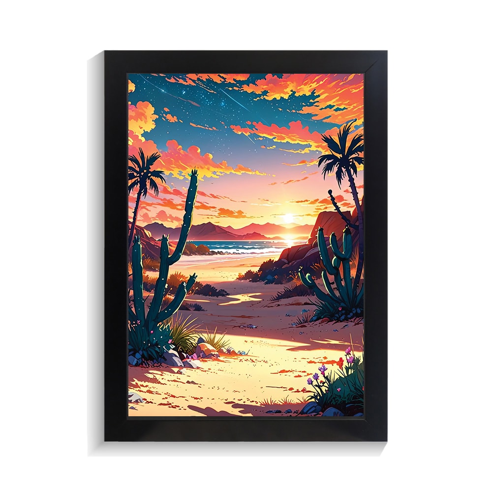 تابلو منظره طرح بیابان کد PF-22015 تابلو منظره طرح بیابان کد PF 22015