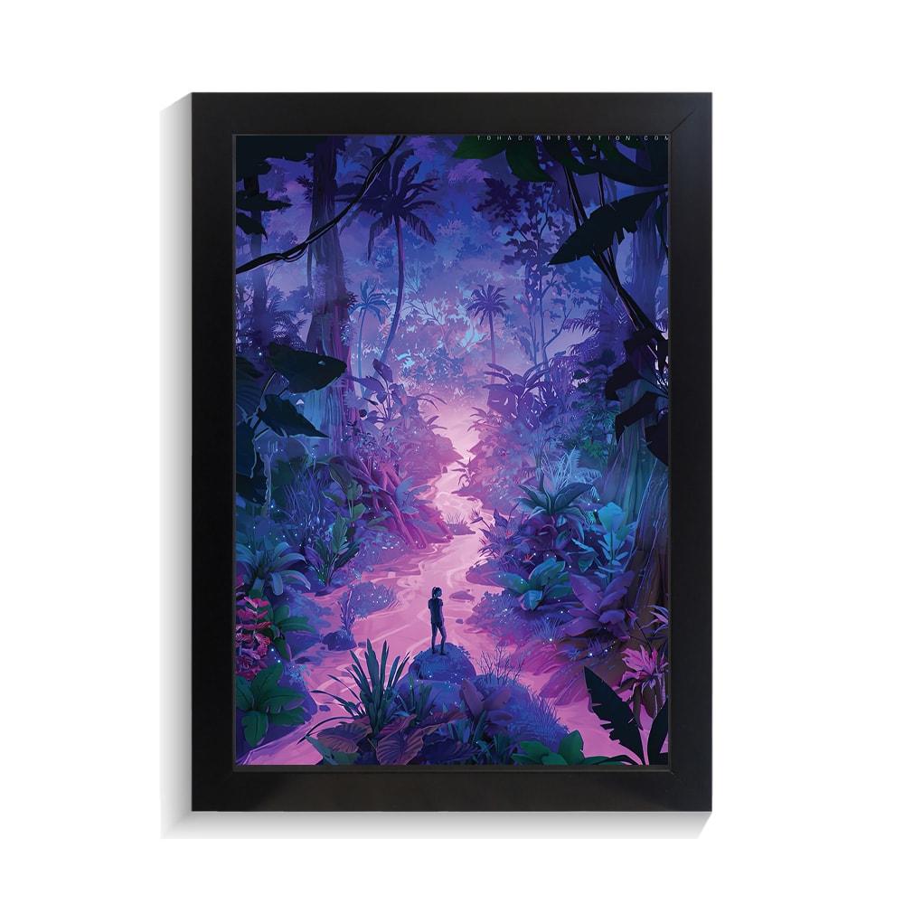 تابلو منظره طرح جنگل کد PF-22038 تابلو منظره طرح جنگل کد PF 22038