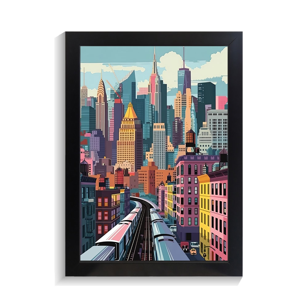 تابلو منظره طرح شهر کد PF-22150 تابلو منظره طرح شهر کد PF 22150