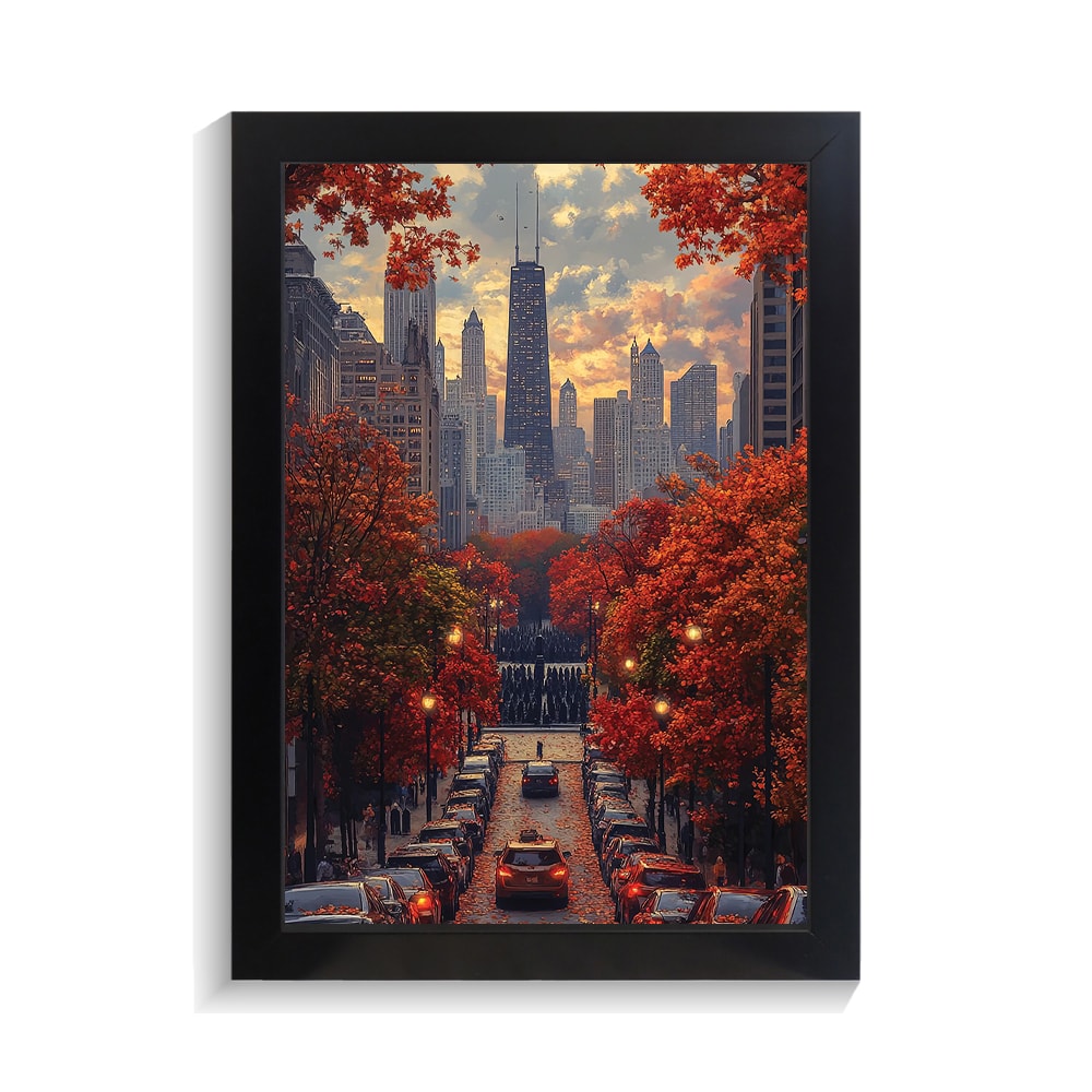 تابلو منظره طرح شهر کد PF-22192 تابلو منظره طرح شهر کد PF 22192