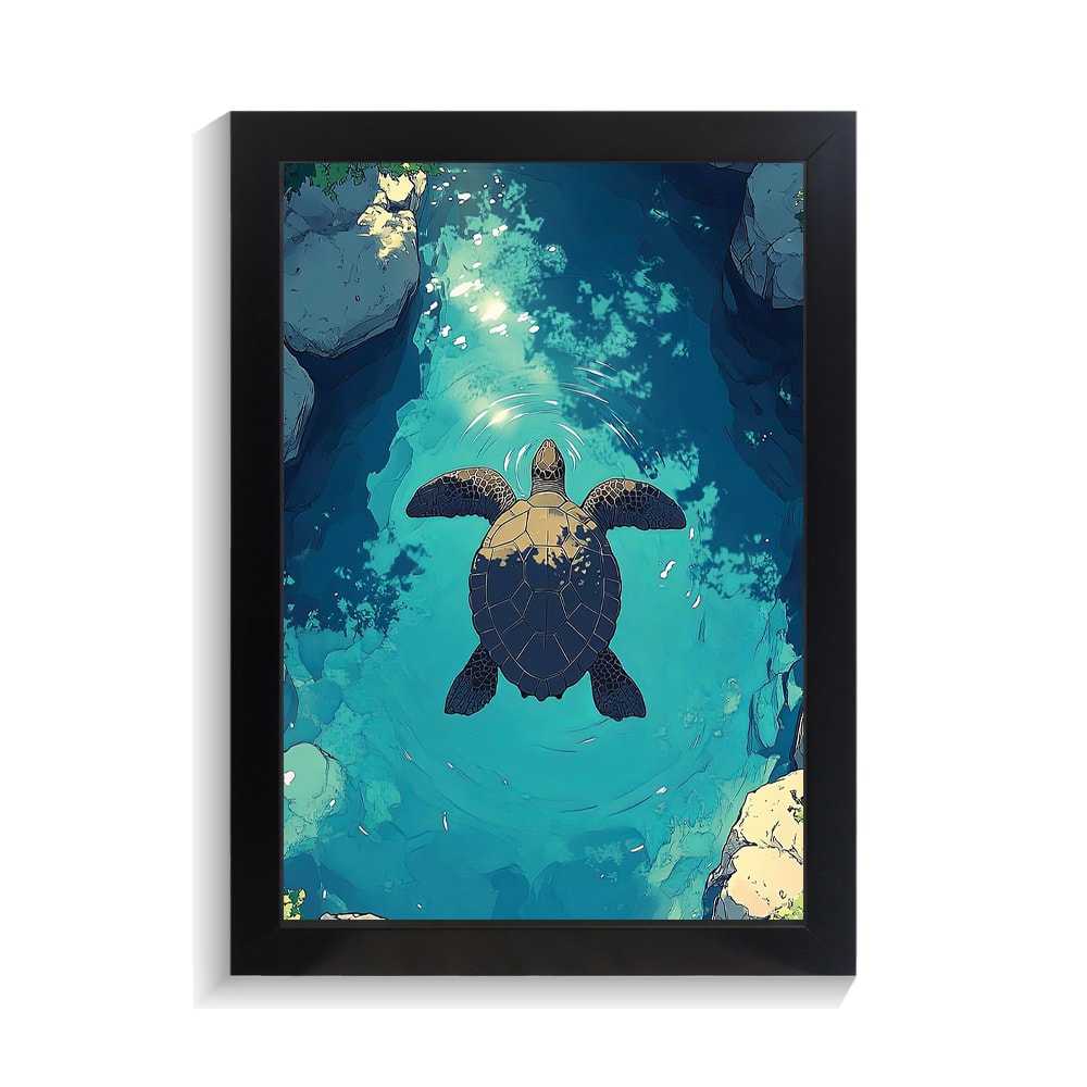 تابلو منظره طرح لاک پشت کد PF-22146 تابلو منظره طرح لاک پشت کد PF 22146