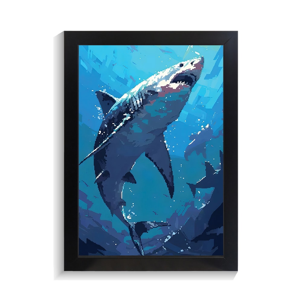 تابلو منظره طرح کوسه کد PF-22139 تابلو منظره طرح کوسه کد PF 22139