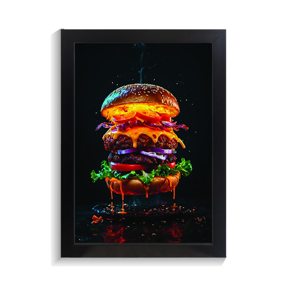 تابلو کافه و رستوران طرح برگر کد PF-29054 تابلو کافه و رستوران طرح برگر کد PF 29054