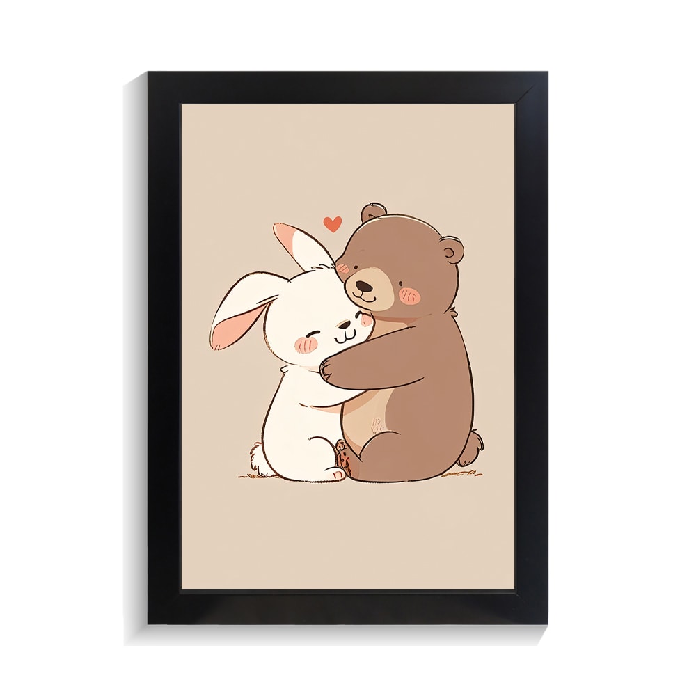 تابلو کودکانه طرح خرگوش و خرس کد PF-26026 تابلو کودکانه طرح خرگوش و خرس کد PF 26026