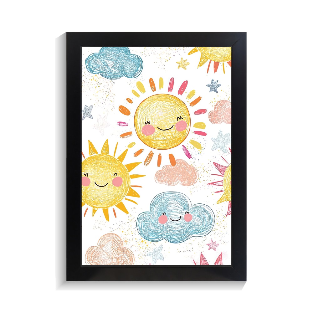 تابلو کودکانه طرح خورشید کد PF-26033 تابلو کودکانه طرح خورشید کد PF 26033