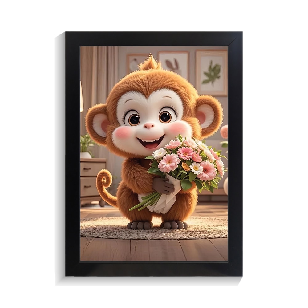 تابلو کودکانه طرح میمون کد PF-26074 تابلو کودکانه طرح میمون کد PF 26074