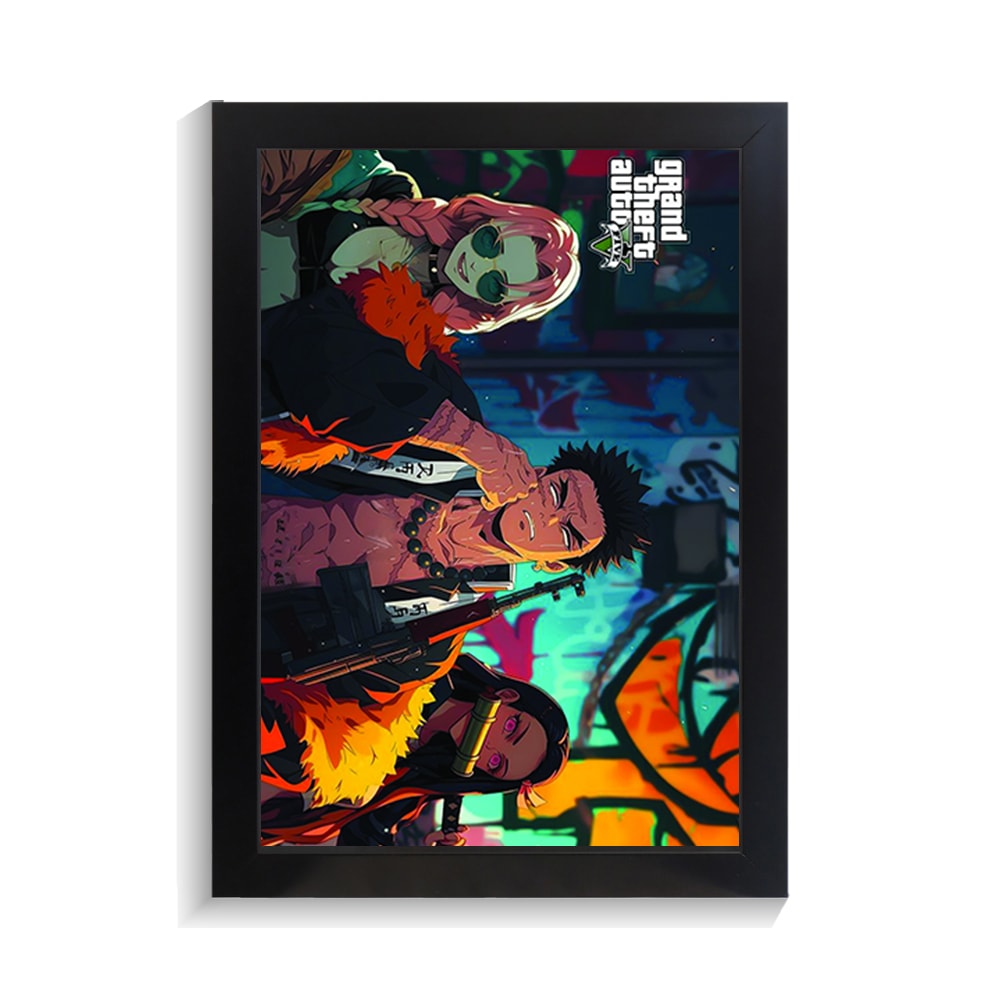 تابلو گیمینگ طرح انیمه GTA کد PF-30009 تابلو گیمینگ طرح انیمه GTA کد PF 30009