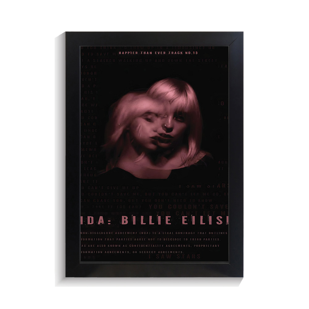 تابلو خواننده طرح بیلی ایلیش کد PF-20279 تابلو خواننده طرح بیلی ایلیش کد PF 20279