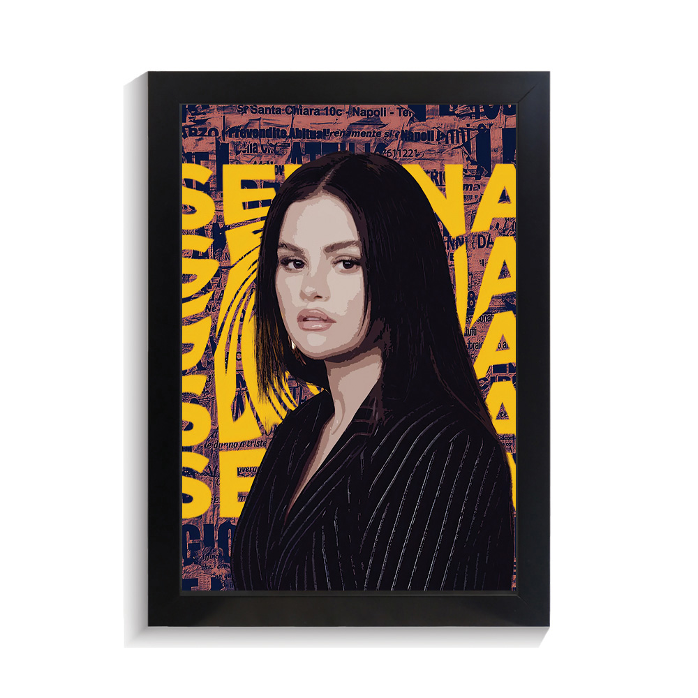 تابلو خواننده طرح سلنا گومز کد PF-20534 تابلو خواننده طرح سلنا گومز کد PF 20534