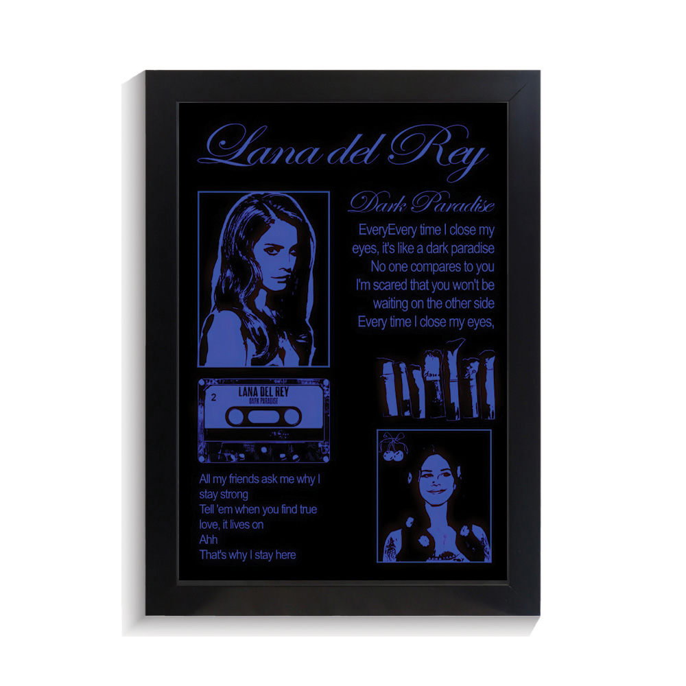 تابلو خواننده طرح لانا دل ری کد PF-20411 تابلو خواننده طرح لانا دل ری کد PF 20411