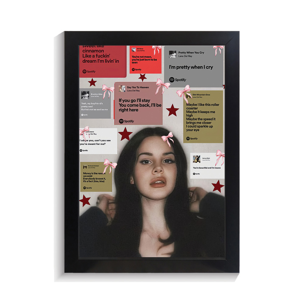 تابلو خواننده طرح لانا دل ری کد PF-20424 تابلو خواننده طرح لانا دل ری کد PF 20424