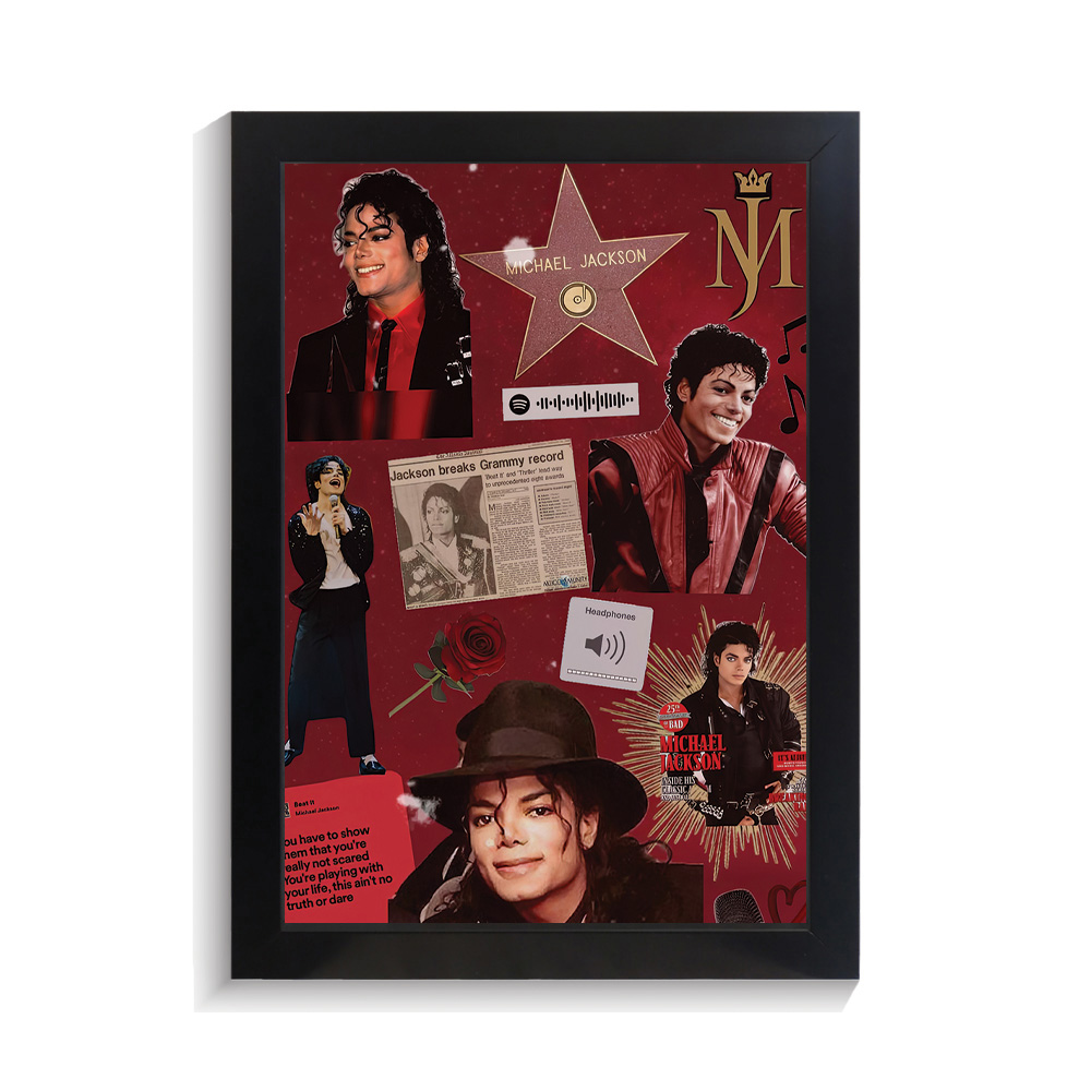 تابلو خواننده طرح مایکل جکسون کد PF-20465 تابلو خواننده طرح مایکل جکسون کد PF 20465