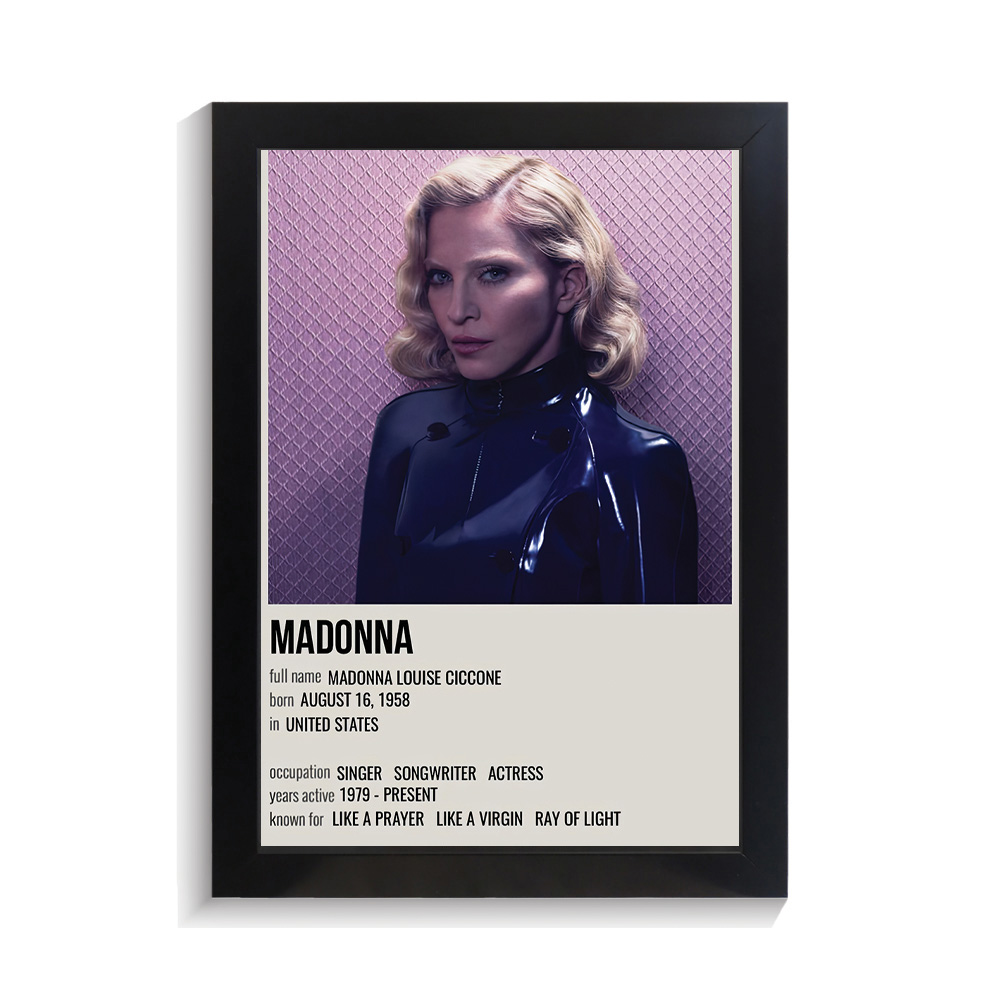 تابلو خواننده طرح مدونا کد PF-20451 تابلو خواننده طرح مدونا کد PF 20451