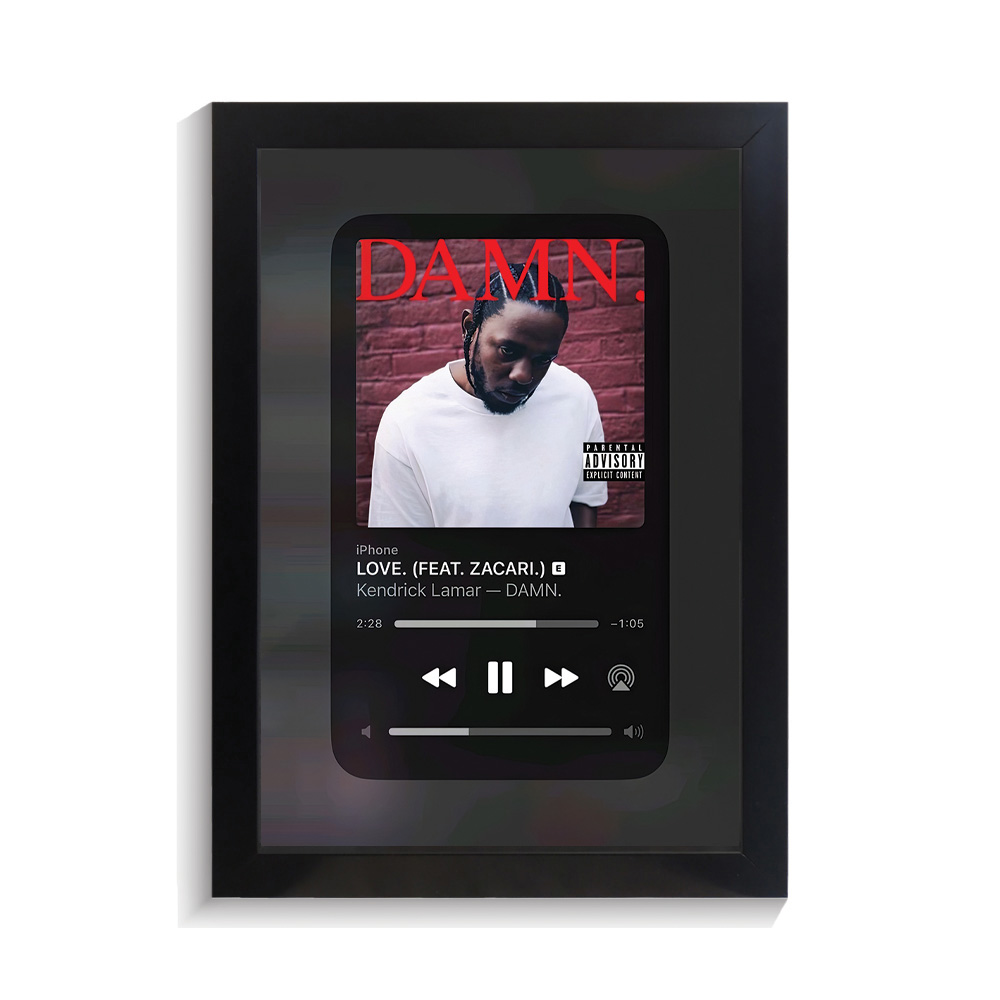 تابلو خواننده طرح موزیک پلیر Love کندریک لامار کد PF-20393 تابلو خواننده طرح موزیک پلیر Love کندریک لامار کد PF 20393