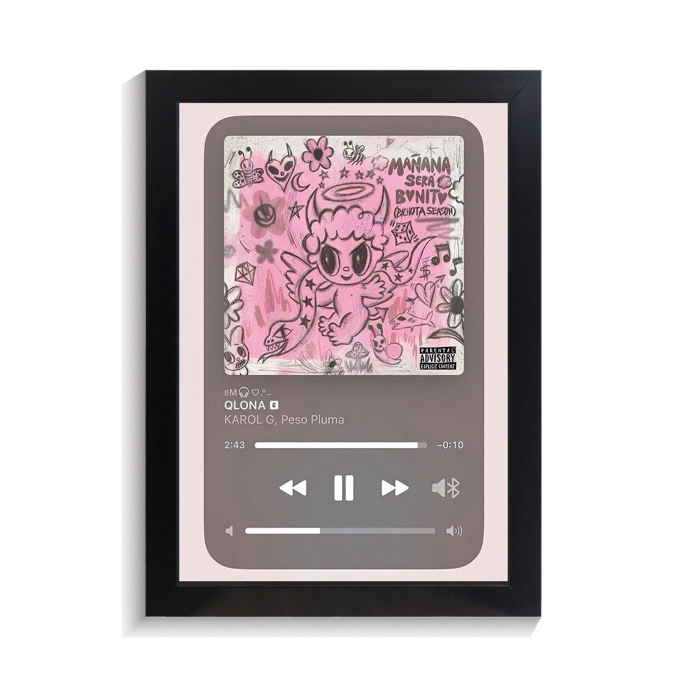 تابلو خواننده طرح موزیک پلیر QLONA کارول جی کد PF-20307 تابلو خواننده طرح موزیک پلیر QLONA کارول جی کد PF 20307