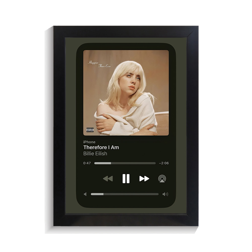 تابلو خواننده طرح موزیک پلیر Therefore I Am بیلی ایلیش کد PF-20274 تابلو خواننده طرح موزیک پلیر Therefore I Am بیلی ایلیش کد PF 20274