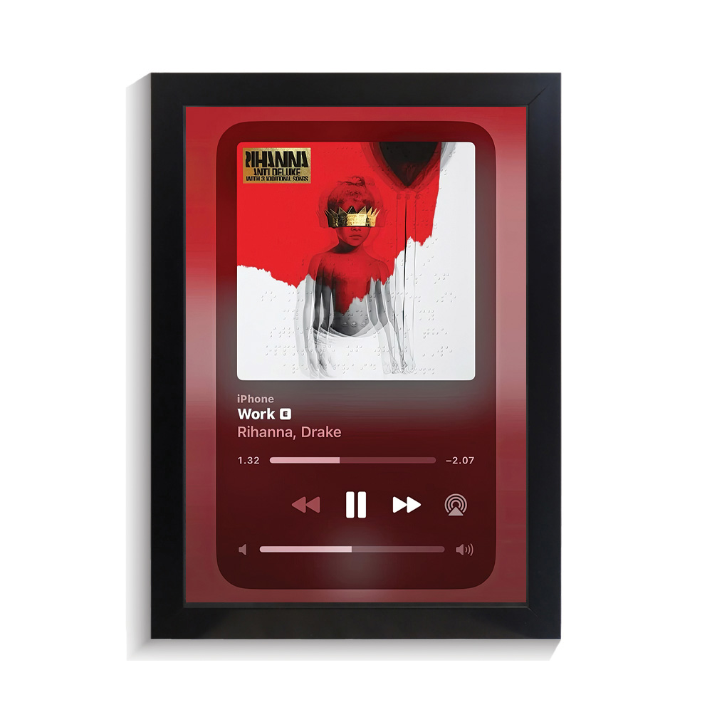 تابلو خواننده طرح موزیک پلیر Work دریک کد PF-20325 تابلو خواننده طرح موزیک پلیر Work دریک کد PF 20325