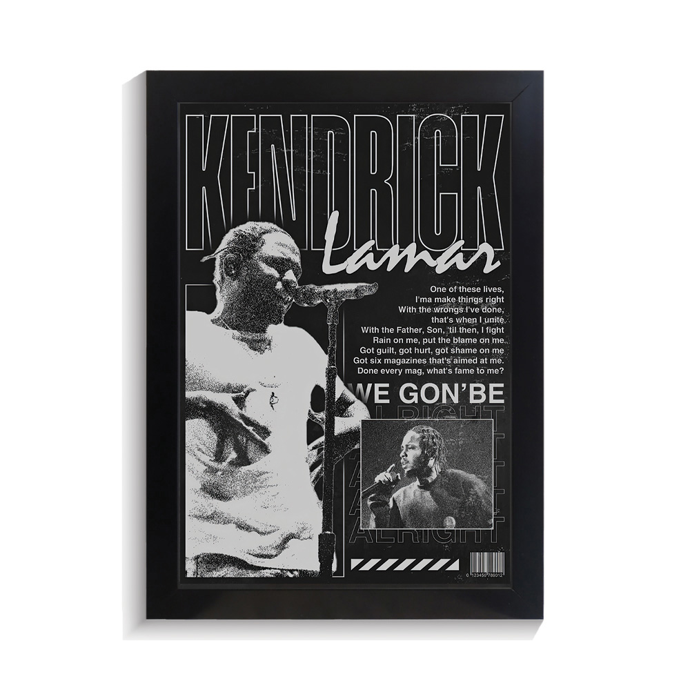 تابلو خواننده طرح کندریک لامار کد PF-20394 تابلو خواننده طرح کندریک لامار کد PF 20394