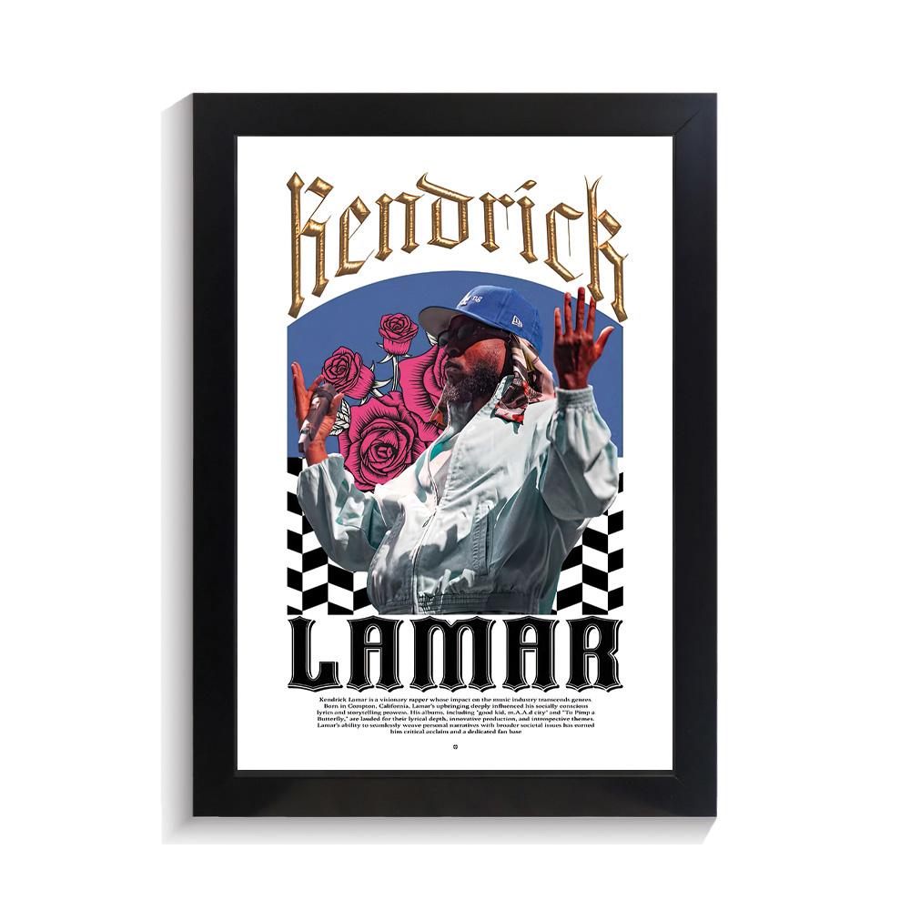 تابلو خواننده طرح کندریک لامار کد PF-20401 تابلو خواننده طرح کندریک لامار کد PF 20401